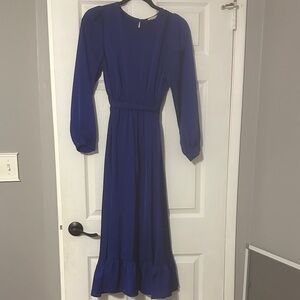 JODIFL Royal Blue Long Sleeve Dress